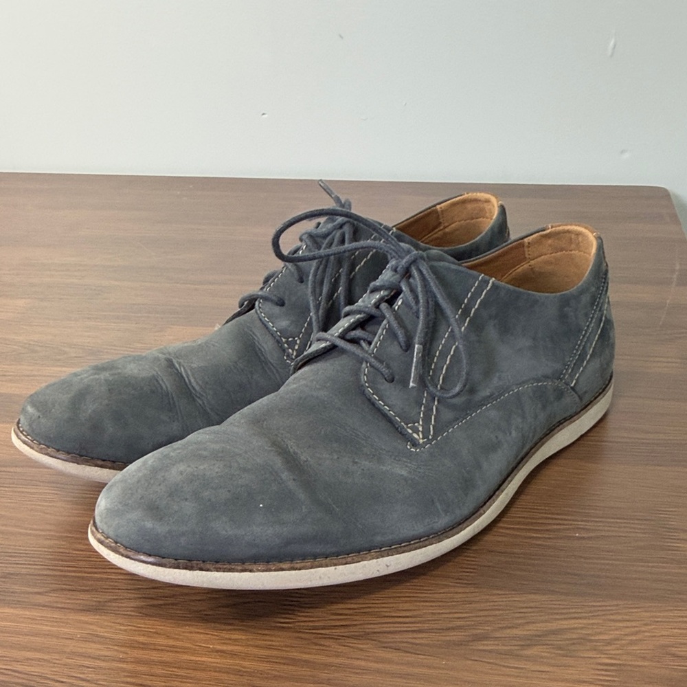 Clarks Men's Dark‎ Gray Suede Oxfords Sz 12